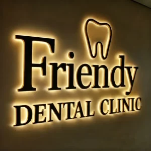 Custom 3D LED Backlit Letters Indoor Business Advertising Wall Sign for Hospitals Dental Salons and Hair Salons