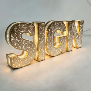 Custom 3D LED Business Signs Illuminated Outdoor Channel Letter Signs Stainless Steel LED Letters Metal Signboard Logo Sign
