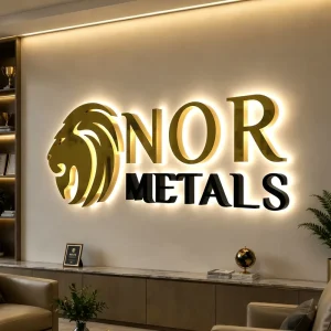 Custom 3D LED Channel Letters Stainless Steel Backlit Sign Acrylic Halo Lit Logo Outdoor Waterproof Illuminated Business Signage