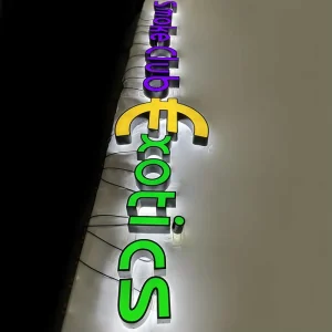 Custom 3D LED Embossing Illuminated Aluminum Frame Channel Letter and Lighted Big Signage Logo