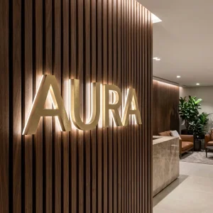 Custom 3D LED Illuminated Sign Alphabet Letter Design For Store Outdoor Glass PVC Office Retail Shop