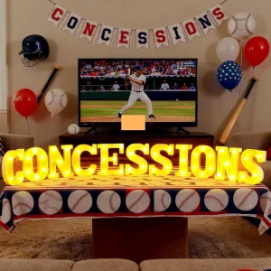 Custom 3D LED Letter Light Signs Battery Powered Illuminated Letters for Concession Baseball Party Stand Tabletop Decor