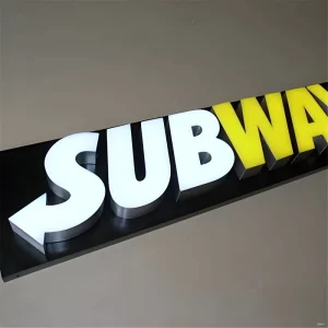 Custom 3D LED Letter Sign No Edge Advertising Business Logo Rimless Channel Letters for Outdoor Using