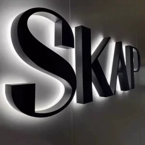 Custom 3D LED Light Up Stainless Steel Backlit Letter Sign with Multi-Color Lighting Easy Installation for Business Advertising