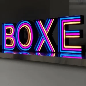 Custom 3D Led Neon Letters with Led Lights Metal Led Illuminated Letter Led Sign for Business Signs Neon Acrylic Store Shop Logo
