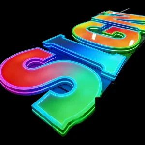 Custom 3D Led Outdoor LED Colorful Frontlit Signboard Letter Business Sign Board for Storefront Electronic Colorful Light