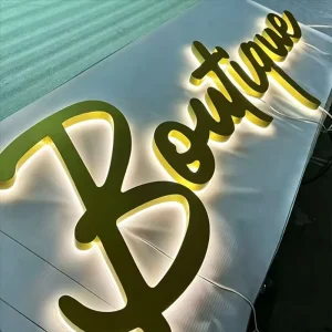 Custom 3D Letter Backlit Sign LED Illuminated Signage Letters Illuminated Business Brand Logo Sign For Outdoor indoor Use