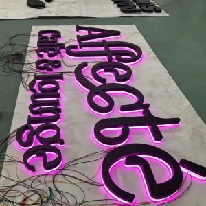 Custom 3D Light up LED Letter Logo Signboard with Magic Color Lighting Outdoor Led Sign for Business Store Club Bar Exterior