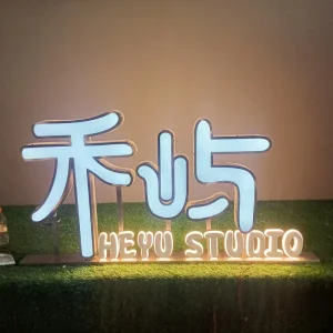 Custom 3D Lighted Stainless Metal Lettering Sign Floor-Standing Advertising Light Box with LED Lights Durable Eco-Friendly