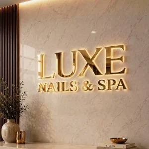 Custom 3D Logo LED Illuminated Indoor and Outdoor Electronic Sign Store Advertising Channel Letter for Beauty Salons Use