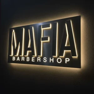 Custom 3D Logo LED Shop Front Sign Wall Logo Stainless Backlit Advertising Light Backlit Channel Letters
