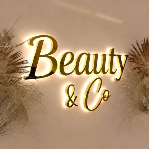 Custom 3D Logo Sign LED Backlit Stainless Steel Letters Acrylic Business Signage For Indoor Outdoor Advertising