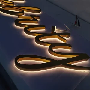 Custom 3D Metal Backlit LED Sign IP65 Waterproof Transformer Remote WiFi Control Multi Color Static Display for Outdoor