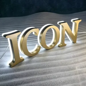 Custom 3D Metal Backlit LED Signage with Transformer Waterproof IP65 for Outdoor Advertising & Business Office Decoration