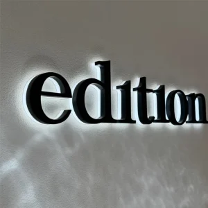 Custom 3D Metal Business Sign Outdoor Backlit LED Store Front Logo Reverse Lit Channel Letter for Company Advertising for Mall