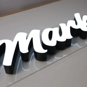 Custom 3D Metal LED Sign With PVC Letters Stainless Steel Acrylic Letter Sign For Shop & Company Decoration