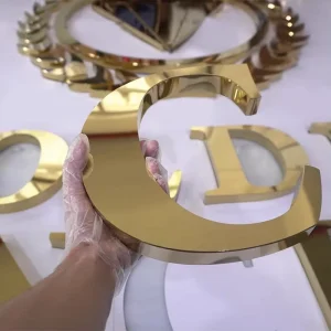 Custom 3D Metal Letter Sign Stainless Steel Business Company Shop Sign for Mall Hospitals IP65 Waterproof Indoor Outdoor