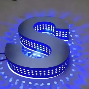 Custom 3D Mini Acrylic LED Illuminated Letters Personalized Side Punched Logo Sign for Outdoor for Buildings and Hospitals