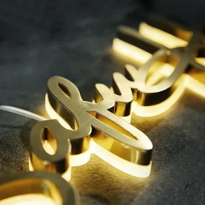Custom 3D Plastic Light Words Led Sign Board Outdoor Acrylic Channel Letter
