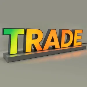 Custom 3D RGB LED Illuminated Stainless Steel Storefront Sign for Outdoor Businesses Ideal Front Lit Channel Letter Signage