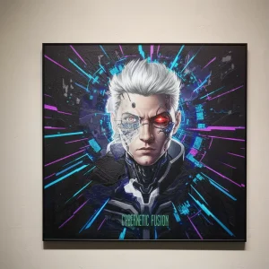 Custom 3D Relief Printing Art Prints Poster Paper Metal Hardboard Cyberpunk Style Raised Pattern Textured Collection Posters