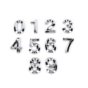 Custom 3D Self-Adhesive Car Chrome Letters Numbers Emblem Badges Silver Black ABS Plastic Chrome Letters for Car