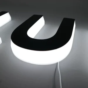 Custom 3D Shop Outdoor Advertising Backlit Metal Letter Signs Light Board Signboard Acrylic LED Wall Sign Back Business Sign