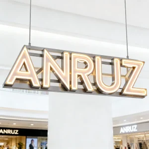 Custom 3D Stainless Steel LED Backlit Full Color Hanging Advertising Letters Sign IP65 Waterproof for Home Business Decoration
