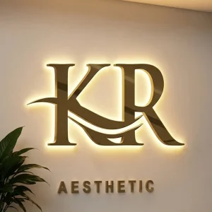 Custom 3D Stainless Steel LED Business Sign with Backlit Lighting IP65 Waterproof Multi Colors