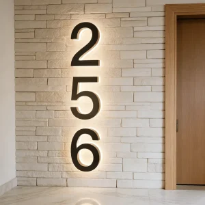 Custom 3D Stainless Steel LED Strip Light Up Backlit Letters Office Home Commercial Transformer Advertising Buildings Decoration