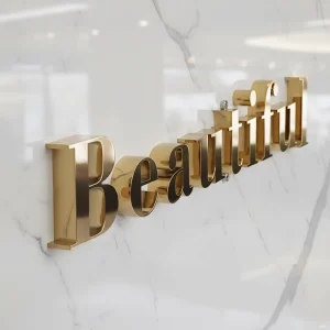 Custom 3D Stainless Steel Letters Metal Signage Company Logo Outdoor Office Wall Metal Flat Letters