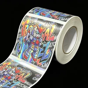 Custom 3D UV Cartoon Labels High end Cartoon Stickers Reverse Matte Embossed Roll Adhesive Printing