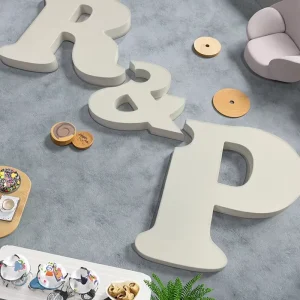 Custom 3D White Acrylic Letters PVC Letters For Business Bars Weddings Shops Offices Party Non-Luminance Sign For Home Use