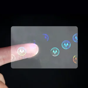 Custom 3d Hologram Stickers Seal Overlay Anti Fake Void Security Roll Transparent Holographic Label Sticker