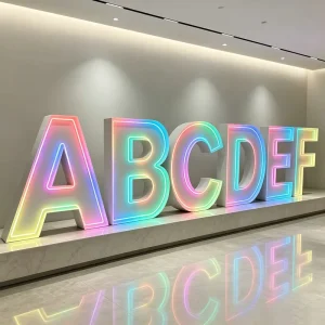 Custom 3ft 4ft Metal Large RGB Letters LED Marquee Letters Numbers Giant Neon Sign Party Wedding Bar Event Decor