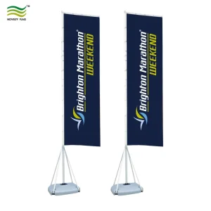 Custom 3m 3.5m 5m 7m Double Sides Rectangle Printed Outdoor Advertising Flying Wind Beach Nobori Flag Pole Stand Aluminium