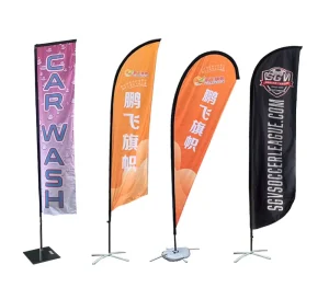 Custom 3m Flags Water Bag Banner Outdoor Flying Feather House Teardrop Beach Flag