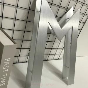 Custom 5mm Brushed Aluminium Letters Metal Alphabet Cut Letters Shop Decoration Logo Signs