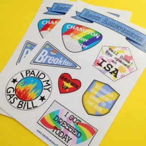 Custom A4 A5 Size Sticker Adhesive Vinyl Waterproof Label Custom Kiss Cut Sticker Sheet