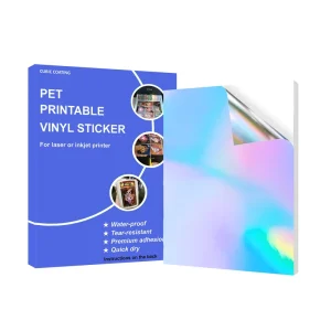 Printable PP Waterproof Self-adhesive Holographic Vinyl Paper Sheet Photo Inkjet Label Sticker Paper for Inkjet or Laser Printer