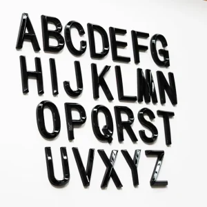 Custom ABS Plastic 3D Letters Car Logo Stickers Electroplate Smooth Surface Self Adhesive for Trophies Medals Plaques