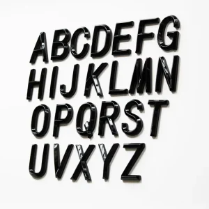 Custom ABS Plastic Chrome 3D Letters Car Number Emblem Stickers for Car Plate Customizations
