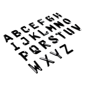 Custom ABS Plastic Chrome Badge 3D Letters Number Car Sticker Decoration Front Hood Trunk Emblem Nameplate Badge