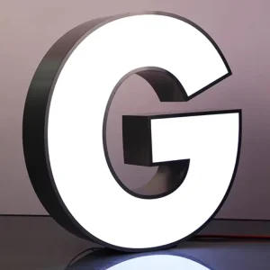 Custom Acrylic Backlit Sign LED Channel Letters 3D Letter Stainless Steel LED Illuminated Signage Outdoor Sign for Business
