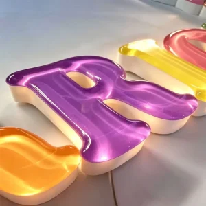 Custom Acrylic Jelly Style Letters Eye Catching LED Illuminated Waterproof IP65 Advertising Decoration Letter Sign