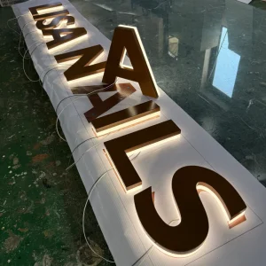 Custom Acrylic Led logo Sign mini Acrylic Letters Luminated business Sign Led commercial Sign for Business on the Building