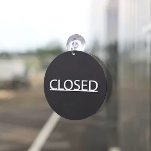 Custom Acrylic Open Closed Sign Board for Shop Storefront Business Open Hours Door Hanging Display Sign