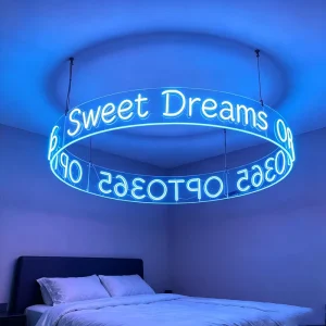 Custom Acrylic Pendant Chandelier Sign Acrylic Neon Sign LED Neon Ceiling Light for Bar Nightclub Game Room Home Room Decoration