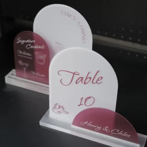 Custom Acrylic Table Cards Standing Signs Display Signs & Display Stands