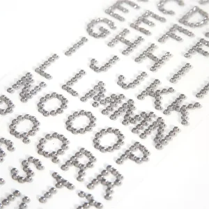 Custom Adhesive Rhinestones Acrylic Alphabet Sticker Diamond Letter Stickers
